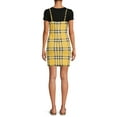 thumbnail image 3 of No Boundaries Juniors' Plaid Dress and Ribbed T-Shirt, 2-Piece Set, 3 of 5