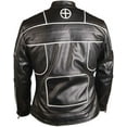 thumbnail image 2 of Mens X-Men Style Leather Jacket Regular Fit Biker Motorcycle Genuine Lambskin Jacket A195, 2 of 3