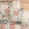 thumbnail image 4 of Amberspace Plaid Design 7-piece Bed in a Bag Comforter Set with Sheets,Beige Brown,Queen, 4 of 8