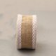 thumbnail image 5 of Injueey Rollo de cinta artesanal de arpillera natural hermosa de 2M con manualidades de boda de encaje blanco 11 tipos No.07 2piezas, 5 of 5