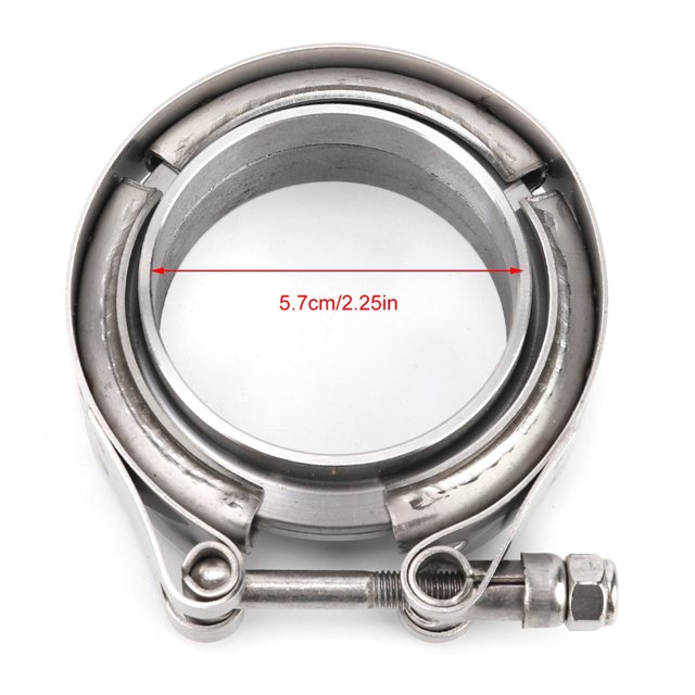 Brida de tubo de escape Higoodz Kit de abrazadera de banda Turbo V Acero inoxidable 304 2 piezas antidesgaste