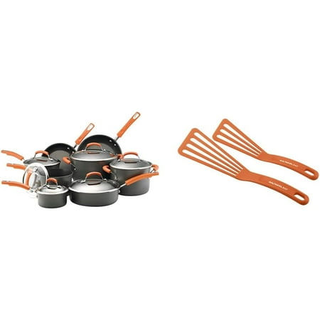 

Classic Brights Hard Anodized Nonstick Cookware Pots and Pans Set 15 Piece - Agave Blue