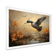 thumbnail image 2 of Designart "Vintage Flight of Duck at the Pond I" Animals Framed Wall Art Decor - Modern Farmhouse Grey Duck Entryway Framed Wall Art, 2 of 6