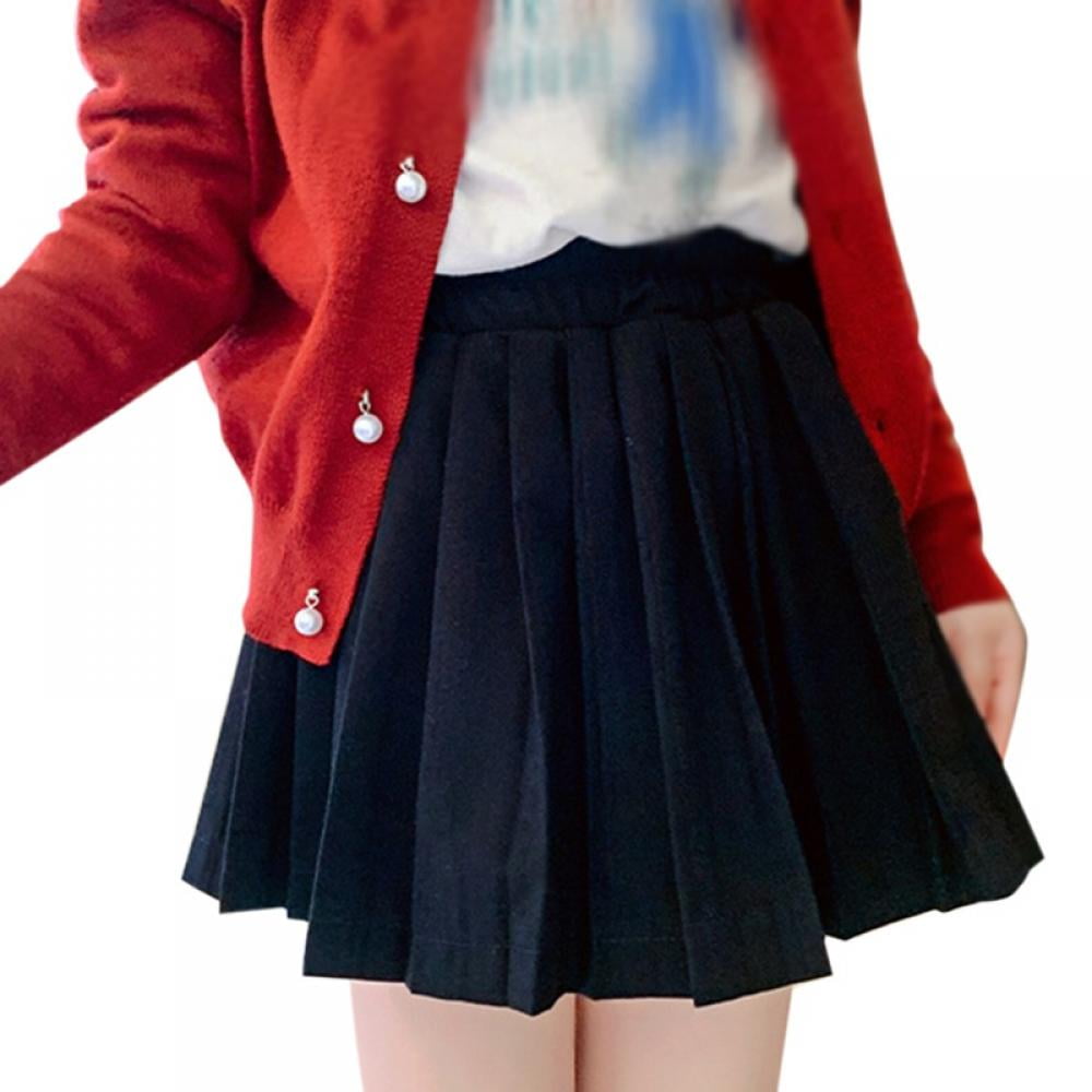 Girls Kids Black Skater Skirt Casual Party Wear School Uniform   7 to 13 Years 