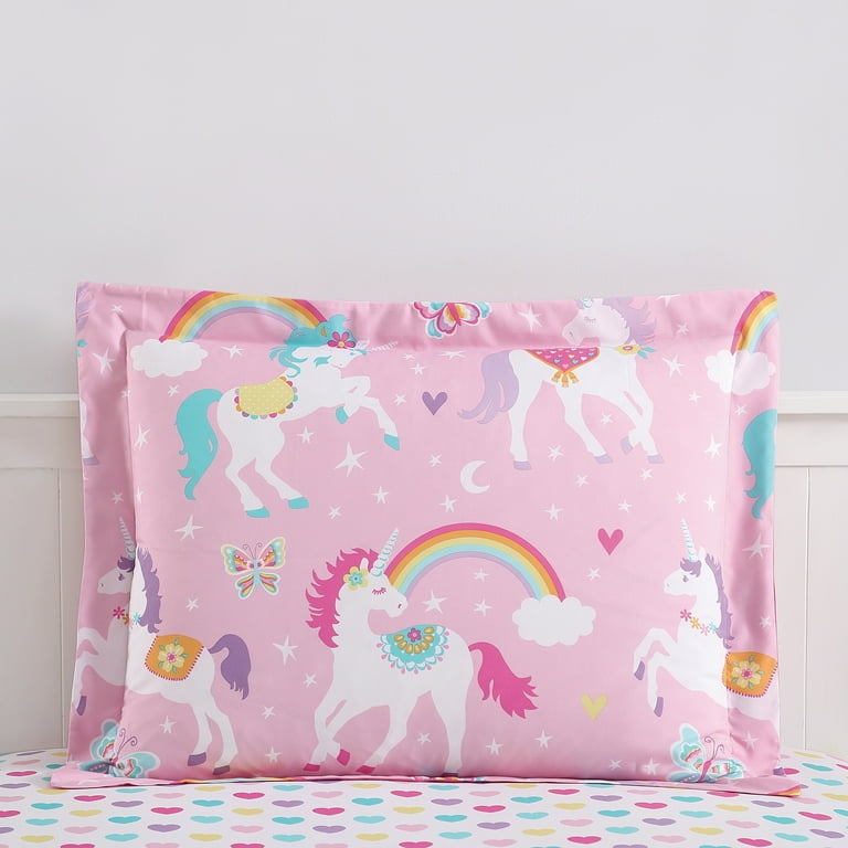 Your Zone Rainbow Unicorn Bed in a Bag Coordinated Bedding Set