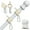 white, variant on Black Flag Pole 5ft, Heavy Duty Metal Tangle Free Flagpole for Outside, Outdoor, Porch