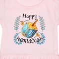 thumbnail image 3 of Inktastic Happy Hanukkah Dreidel and Laurels Girls Toddler Dress, 3 of 4