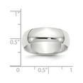 thumbnail image 3 of Auriga 14k White Gold 7mm Half-Round Men's Wedding Band Size- 5.5, 3 of 5