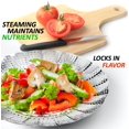 thumbnail image 5 of Stainless Steel Vegetable Fruit Steamer - Silver | Punching Food Drain Bowl Basket Stainless Steel Steamer - Multipurpose Steamer Basket, 5 of 5