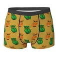 thumbnail image 6 of Men's Boxer Briefs, Orange Green Owl Soft Comfy Mens Underwear Boxer Briefs Breathable With Widen Waist, 6 of 7