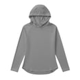 thumbnail image 5 of AherBiu Athletic Tops for Women Lightweight Sunproof Shirt Hooded Long Sleeve Quick-Dry Stretch Pullover, 5 of 8