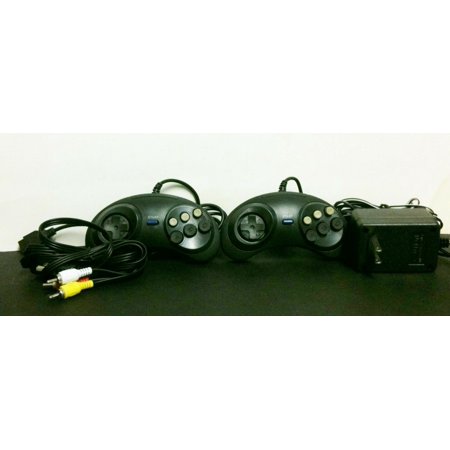 Rca Controller - 2 Gamepad Controllers + AV Cable RCA + AC Adapter for Sega Genesis 1 MK-1601