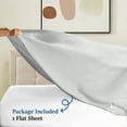 thumbnail image 4 of 800 Thread Count Egyptian Cotton Flat Sheet – 1 Piece, Stripe Silver Grey King Size (102" x 108"), 4 of 5