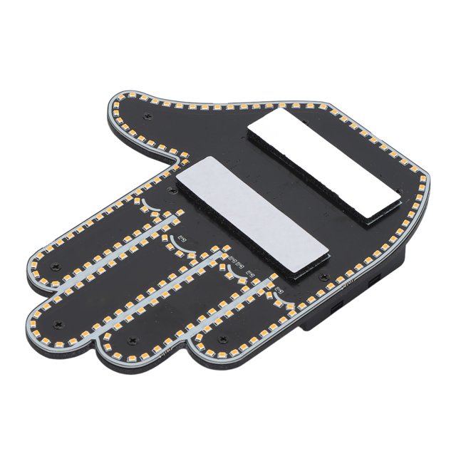 Luz de Gesto de Mano para Automóvil, Señal LED CON EL DEDO MEDIO PARA AUTOMÓVIL, CAMION, 3 MODOS, DivERTIDOS DISPOSITIVOS PARA AUTOMÓVIL CON CONTROL ROTOTO, 175 CUENTAS LED