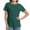 Dark Green, variant on Womens Tops Short/Long Sleeve T-Shirts Fitted Crewneck Tee
