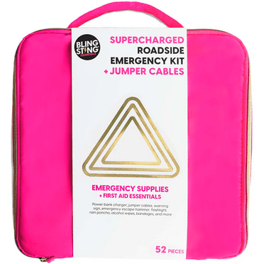 BLINGSTING Supercharged Car Emergency Kit - Pink