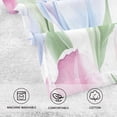 thumbnail image 3 of Tulip Bouquet on Pink Soft 100% Cotton Towel, High Absorbency, Single Pack, 16" x 28", 3 of 7