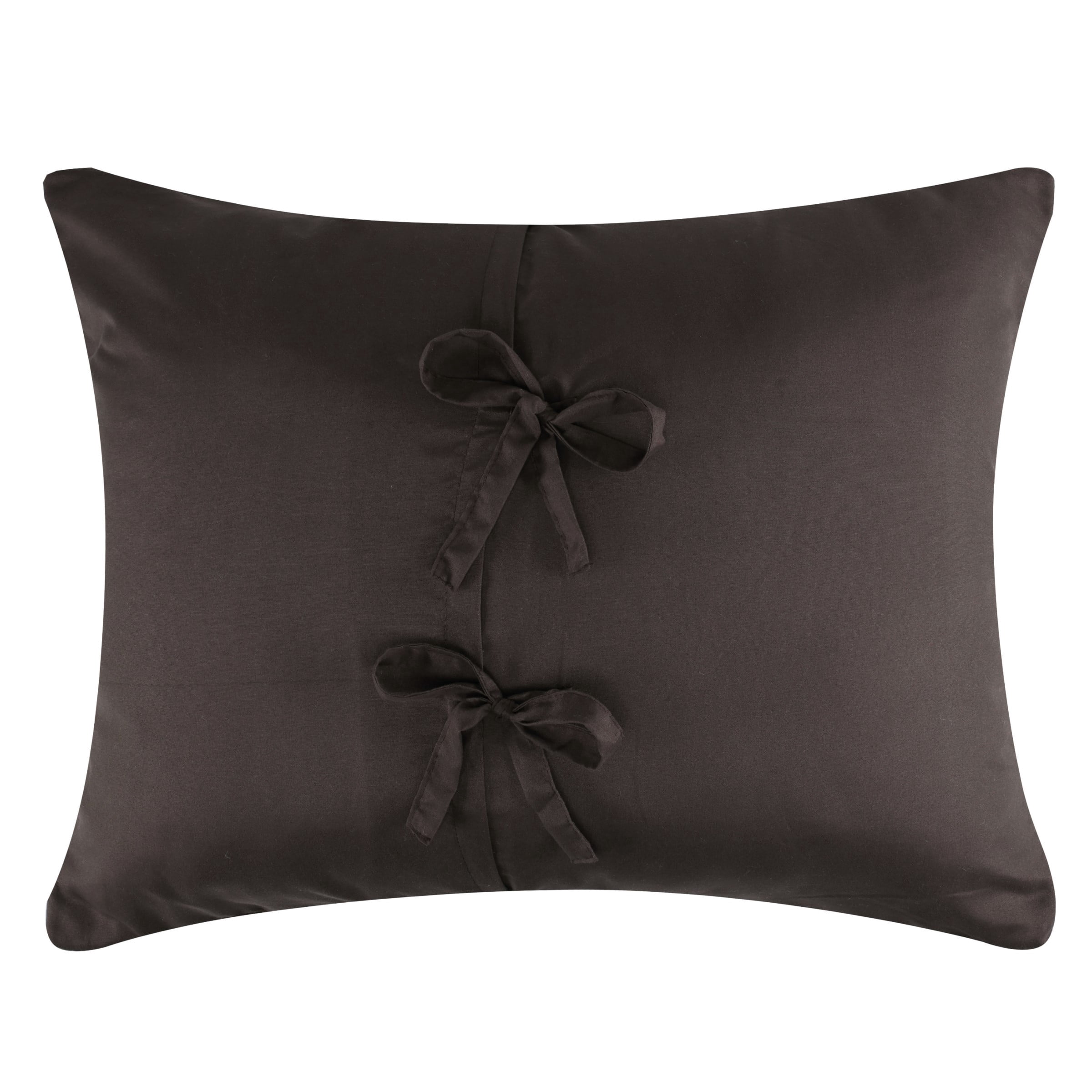Greenland Home Fashions Velvet Crush ChocolateTextured Plush Quilted Chenille Pillow Sham, All Ages, King