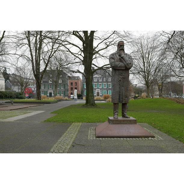 Friedrich Engels Wuppertal Park-12 Inch BY 18 Inch Laminated Poster With Bright Colors And Vivid Imagery-Fits Perfectly Many Attractive Frames - Walmart.com - Walmart.com