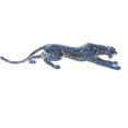 thumbnail image 1 of Amazing Rugs YS9274XLP 53 x 9,5 x 11 Po Diamant Ambre Incrusté Panthère Plaquée et Chrome, 1 of 1