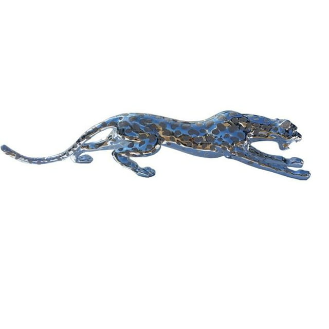 Amazing Rugs YS9274XLP 53 x 9,5 x 11 Po Diamant Ambre Incrusté Panthère Plaquée et Chrome