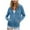 Blue, variant on Womens Zip Up Hoodies Long Sleeve Hoodie Jackets Lightweight Tunic Sweatshirt Open Front Cardigan (Black, L)