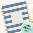 thumbnail image 6 of Blue Sky Day Designer 2026 Daily and Monthly Planner Calendar, January 2026 - December 2026, 8" x 10", Flexible Cover, Laminated Tabs, Includes Storage Pocket, Stickers, Rugby Stripe Navy, 6 of 9