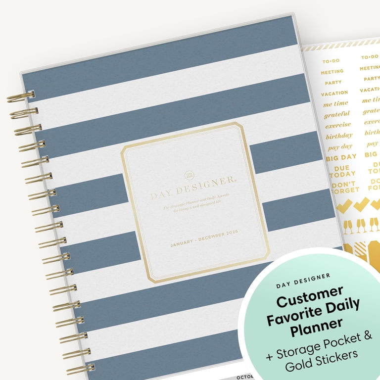 Blue Sky Day Designer 2026 Daily and Monthly Planner Calendar