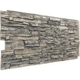 thumbnail image 5 of Ekena Millwork 45 3/4"W x 24 1/2"H x 1 1/4"D Canyon Ridge Stacked Stone, EverStone Faux Stone Siding Panel, Linen Graphite, 5 of 9