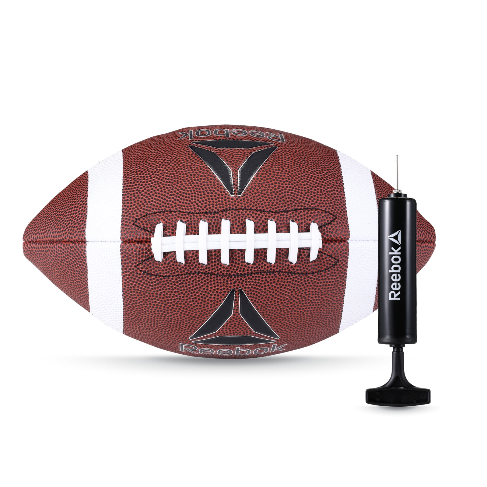 Reebok Official Size Football with Inflatable Pump, Durable Synthetic Leather Build for Outdoor Play