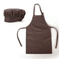 thumbnail image 1 of (Price/2 Sets) Toptie Colorful Cotton Canvas Kids Aprons and Hat Set, Party Favors (S-XXL)-Coffee-XL, 1 of 7