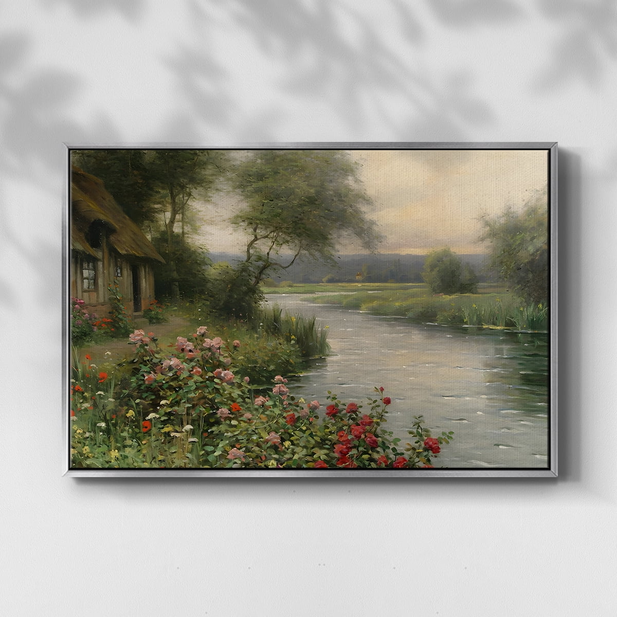 Vintage Landscape-CCLVI By Wexford Home Framed in Silver Wood Gallery Wrapped Canvas 27 in. x 41 in.