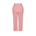 thumbnail image 7 of AHTJRT Women's Cropped Pants Straight Wide Leg Pants High Stretch Waist Capris Summer Lightweight Yoga Dance Workout Trousers Slack Pants Pink S, 7 of 7