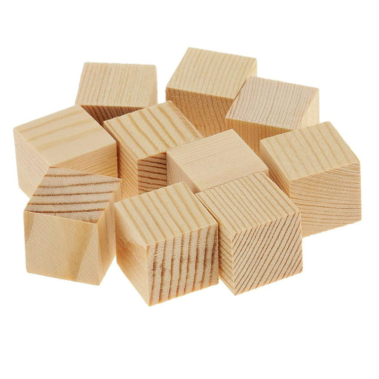 10 Unfinished Small Wooden Boxes for Crafts with 1 Sanding Sponge (4 In, 11  Pieces)
