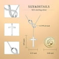 thumbnail image 5 of Heart/Infinity/Sideways Diamond Cross Necklace for Women 925 Sterling Silver Natural Diamond Cross Pendant Religious Jewelry for Her Wife Mom, 5 of 10