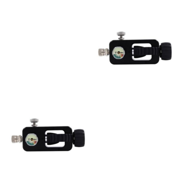 Riwesomey Valve Refill Adapter with Gauge Lightweight Adapter Valve Din Type2 NO2