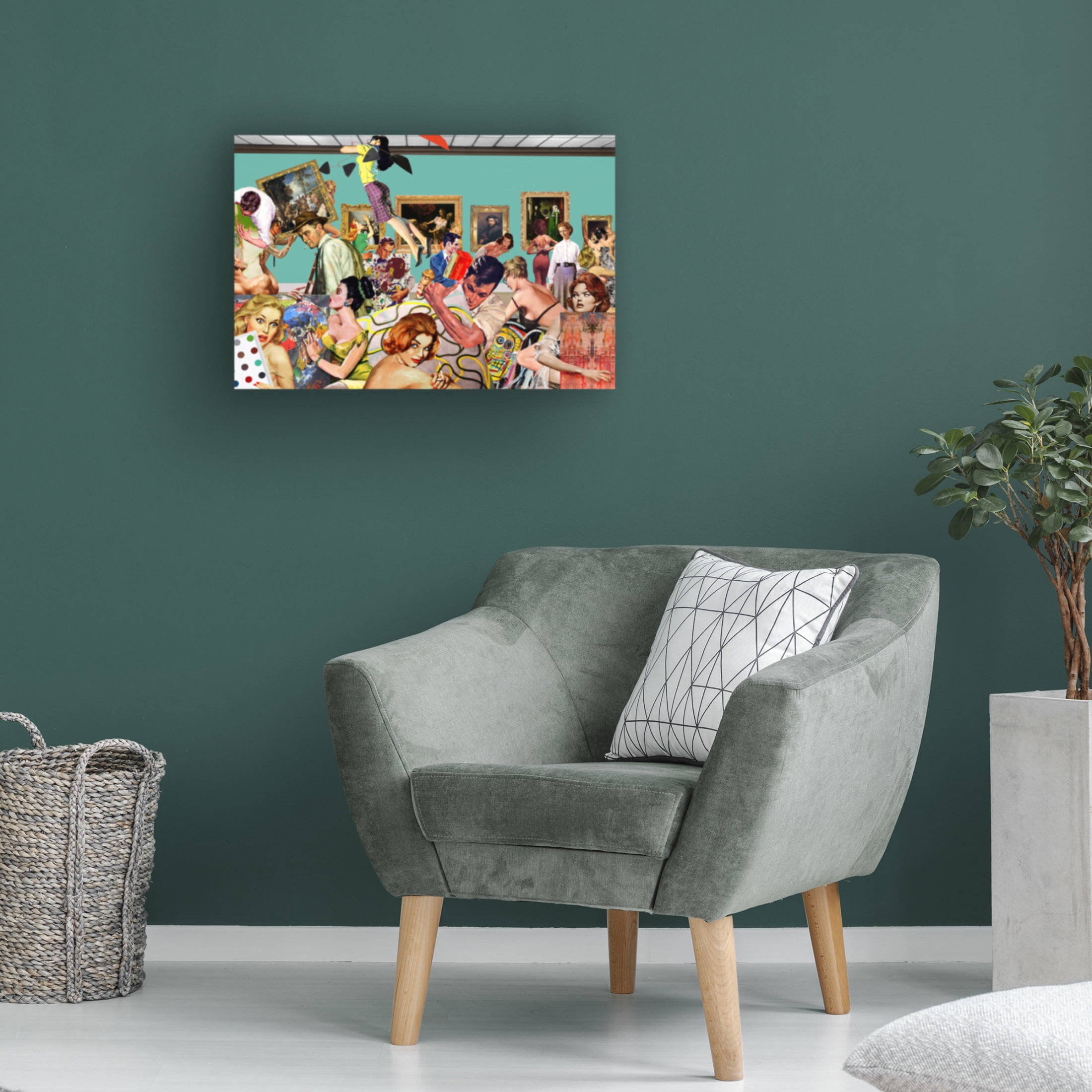 Canvas Wall Art - Barry Kite 'Art Lovers' Wall Art for Living Room, Bedroom, or Office Décor by Trademark Fine Art - 19 x 12 Inches