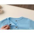 thumbnail image 3 of Vedolay Boys Fall Jackets Boys Thicken Down Jacket Winter Warm Button Down Coat,Light Blue 6-12 Months, 3 of 5