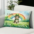 thumbnail image 2 of Happy St. Patrick’s Day Miniature American Shepherd with Green Hat Shamrocks Rainbow Pillowcase Double Sided MAS Dog Lover Gifts Pillow Case Covers - 03007, 2 of 3