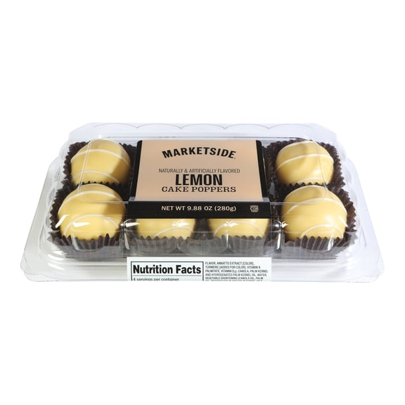 Marketside Lemon Cake Poppers, 9.88 oz, 8 Count