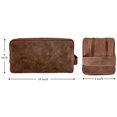 thumbnail image 3 of Leather Toiletry Bag Shaving Dopp Kit Travel Case Unisex Hygiene Organizer Cosmetic Makeup Bag by Rustic Town, Large, 3 of 7