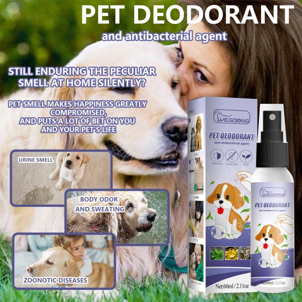 60ml pet deodorant spray, dog and cat to remove urine smell, body odor, feces, deodorant, fresh