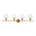 thumbnail image 3 of Gene 4 light Brass and Clear glass Wall sconce, 3 of 3