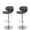 Dark Grey, variant on Magshion Faux Leather Bar Stools Set of 2 Adjustable Swivel Barstools, Modern Dining Counter Height Bar Chairs with Chrome Base, White