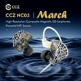 thumbnail image 2 of CCZ NC02 in Ear Monitor Headphones, in Ears for Singers, Deep Bass Wired Gaming Earbuds, Dynamic Dual Driver DD IEM Earphones, IEMs for Gaming Musincian Drummer, Tangle-free Cable, 2 of 11