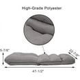 thumbnail image 4 of WAYTRIM  Lazy Sofa Bed Fold Floor Chair Soft Sleeper in Home Lounger Recliner 5-Position Adjustable with Gray, 4 of 7