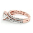 thumbnail image 4 of 2 1/4 CTTW Center 7.5MM Round Cut Lab Created Moissanite Diamond Wedding Band Bridal Set Ring In 10K Solid Rose Gold (G-H Color, VVS1 Clarity, 2.25 Cttw)-4.5, 4 of 8