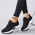 thumbnail image 4 of Rokment Air Cushion Running Shoes for Women Lightweight Comfortable Mesh Tennis Walking Shoes Breathable Mesh Gym Non Slip Work Fashion Sneakers Athletic Casual Black Size 6, 4 of 7