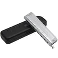 thumbnail image 1 of IFANLANDOR 1Pc 16 Hole Plated Silver Harmonica Instrument for Complex Music Playing, 1 of 5
