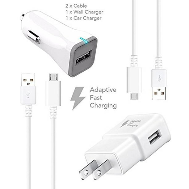 Samsung Galaxy S7 S7 Edge Adaptive Fast Charger Micro USB 2.0 Cable Kit